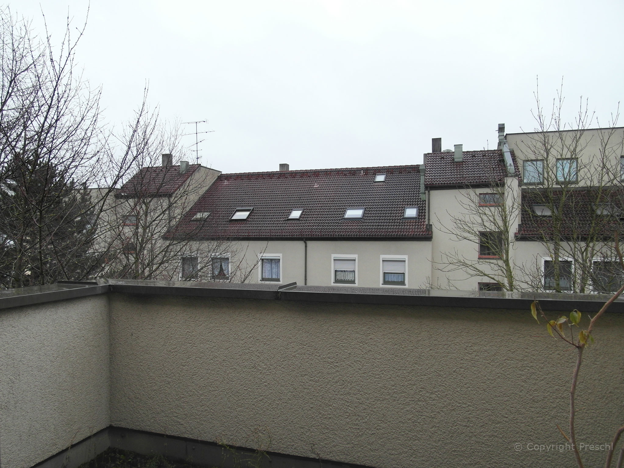 Dachterrasse im Winter
