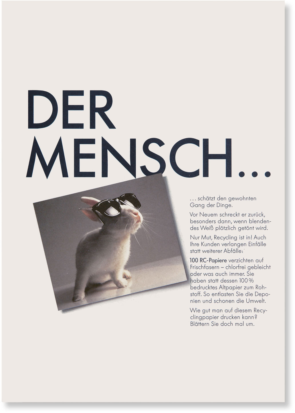 Titelseite mit Schlagwort DER MENSCH ...